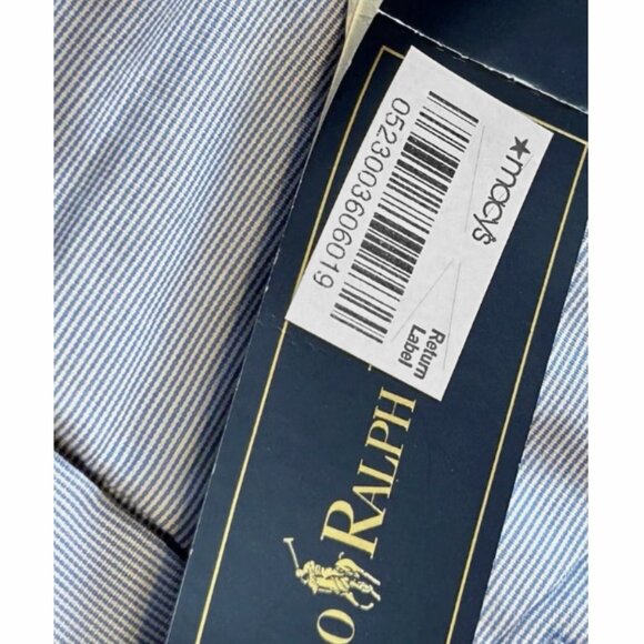 NEW Polo Ralph Lauren Gingham Shorts! 36 40 Blue & White Micro Stripe Slim GI - Picture 4 of 4